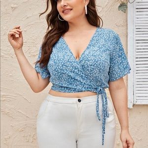 Floral Wrap Top